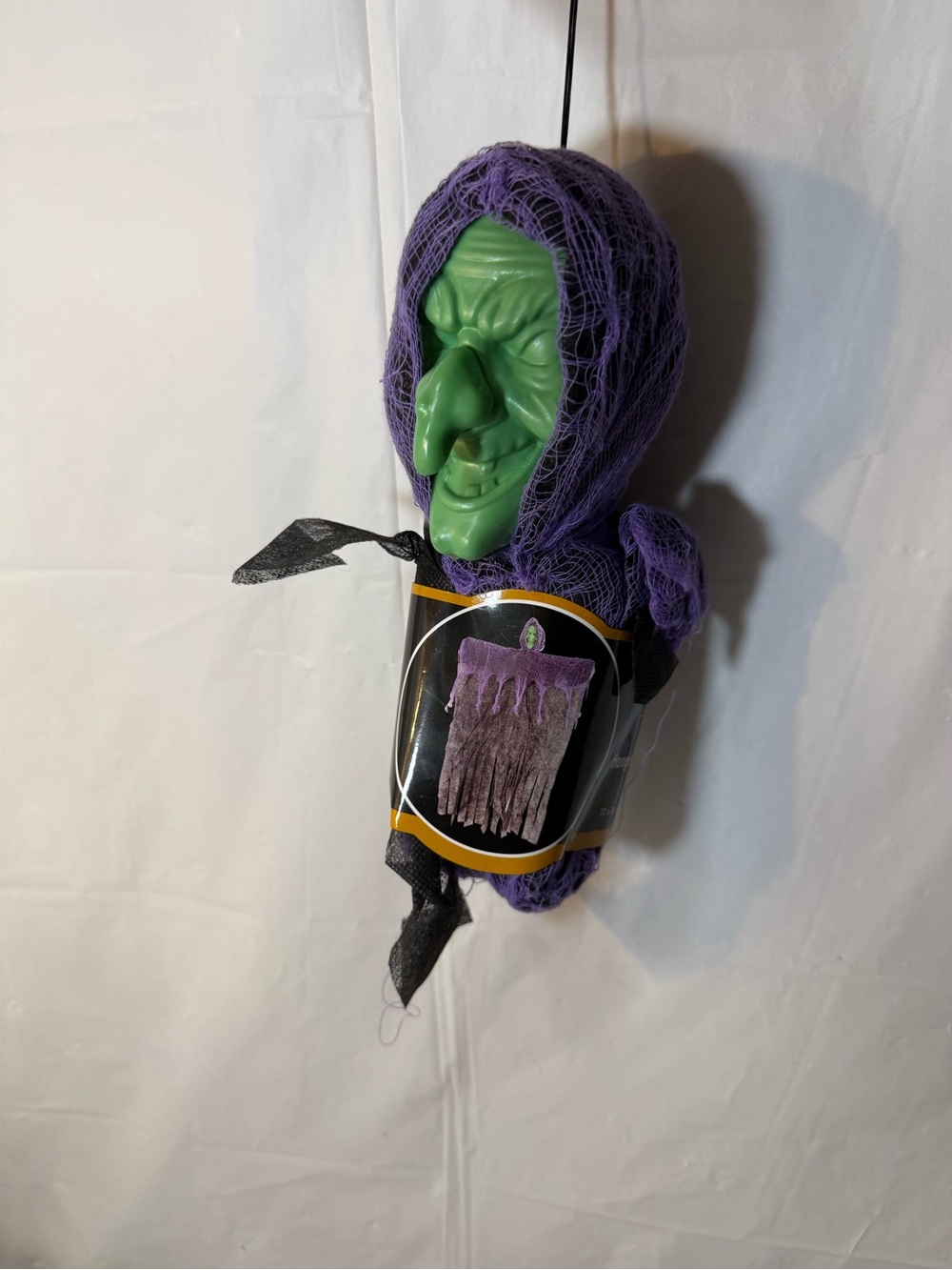 Greenbrier International hanging green witch Halloween decoration